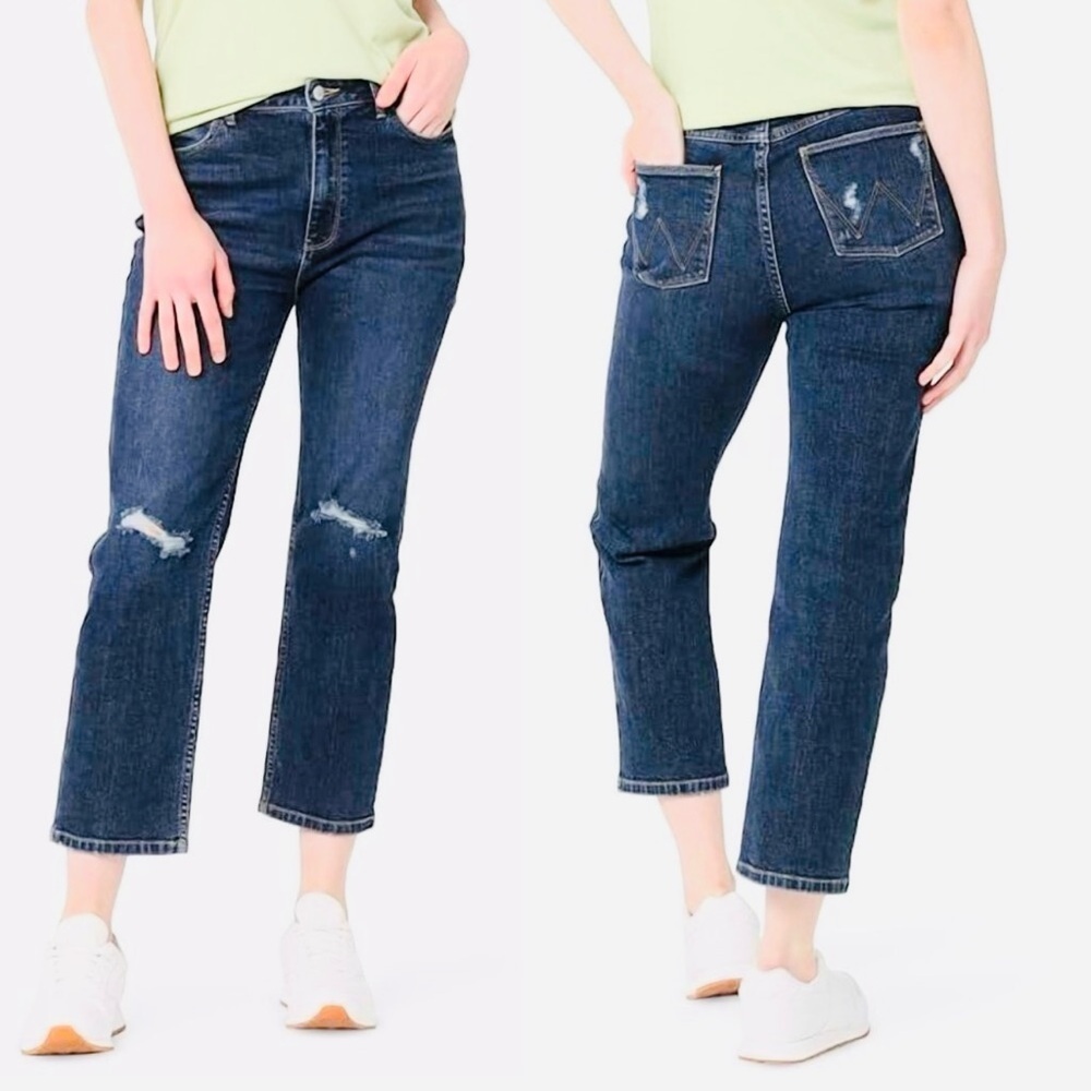 NWT New Wrangler High Rise True Straight Crop Jeans Size 31''